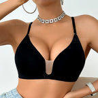 Soutien-gorge légers et sans couture en maille à col en U pour femmes