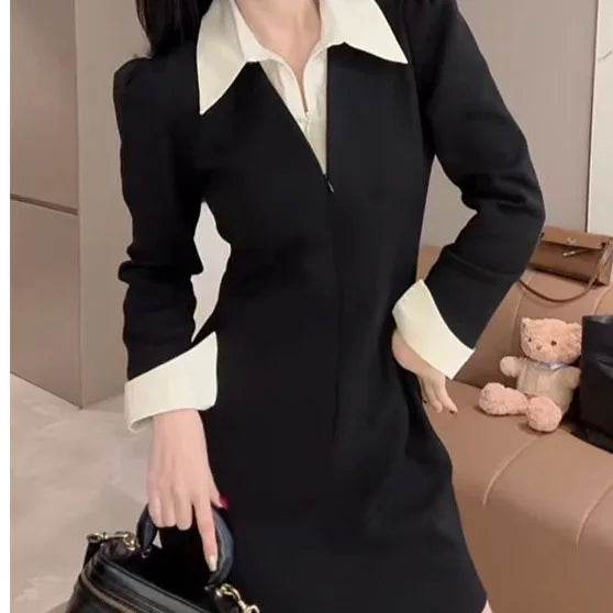 Robe moulante à manches longues pour femmes