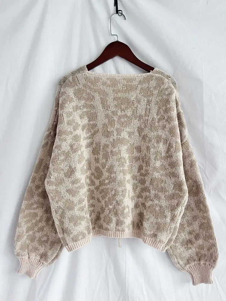 Cardigan tricoté à lacets pour femmes