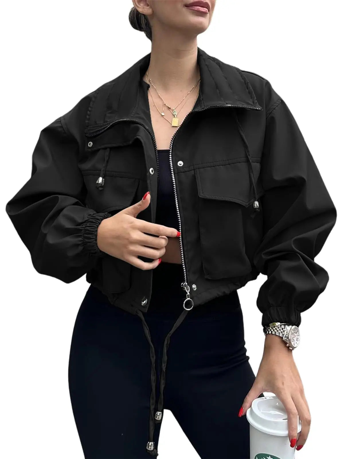 Veste courte d'automne pour femmes