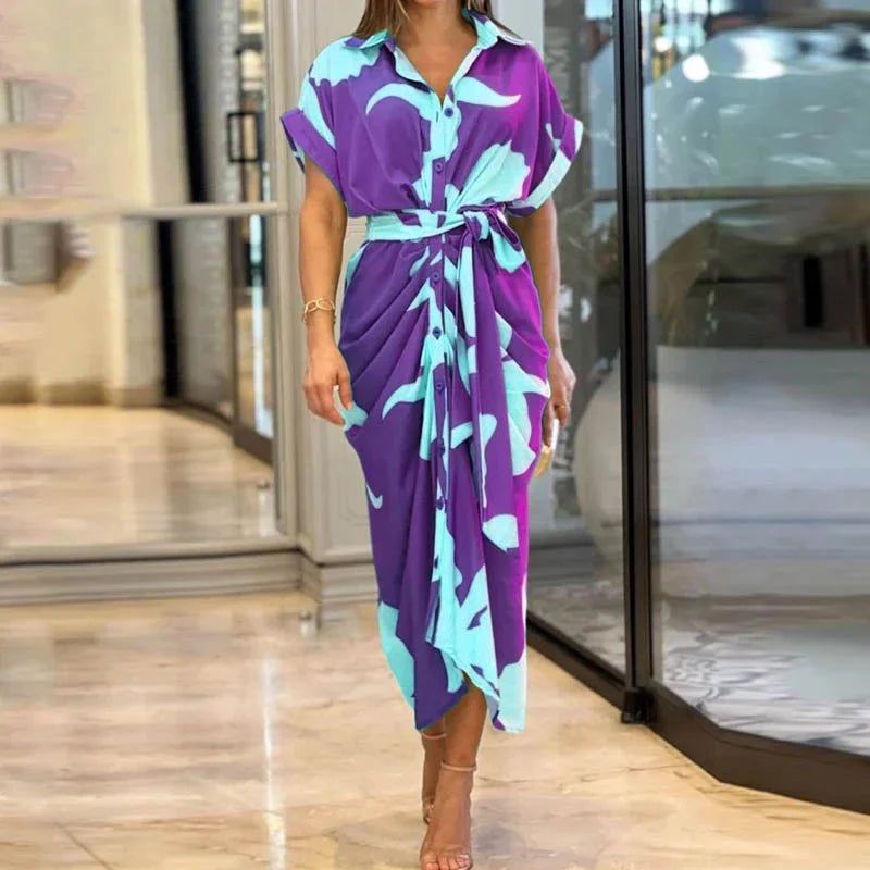 Robe à lacets taille haute pour femmes