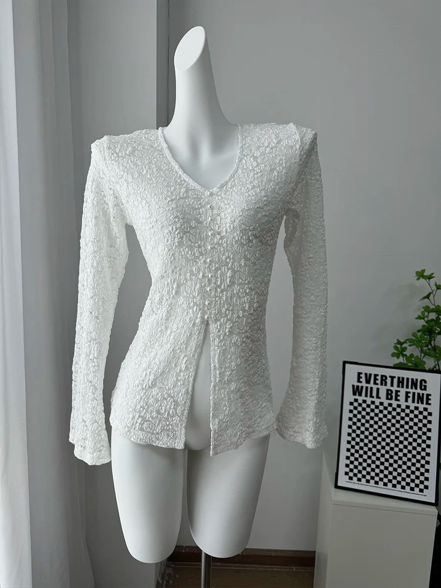 T-shirts en dentelle pour femmes
