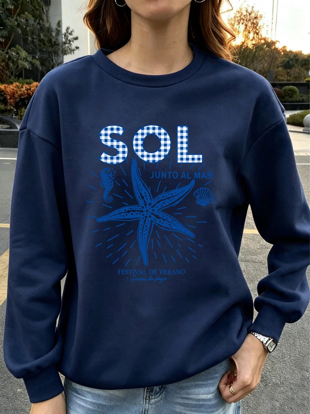 Sweat-shirts imprimés Sol Junto Al Mar pour femmes