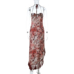 Robe longue élégante à imprimé floral pour femmes