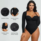 Body à manches longues sans couture pour femmes