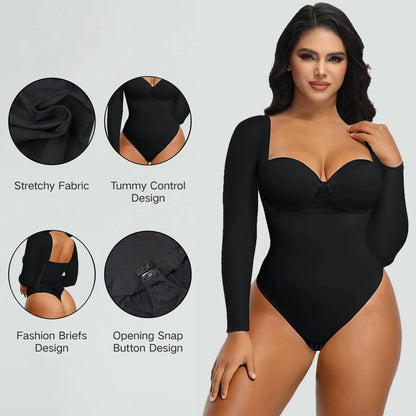 Body Sans Couture Femme – Manches Longues