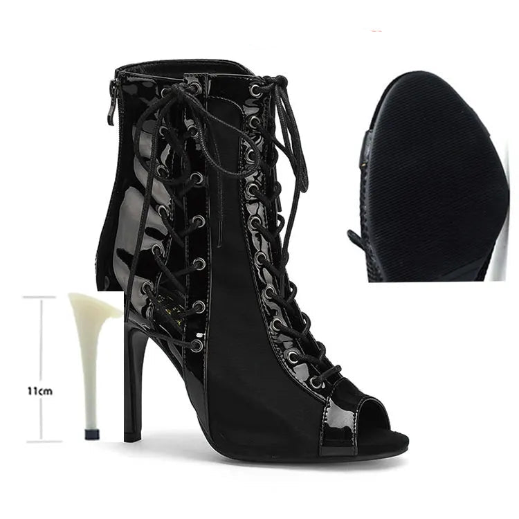 Bottines à lacets et talons hauts pour femmes