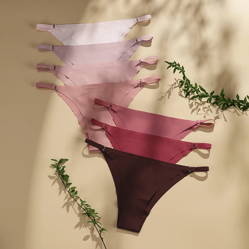 Culotte sexy en coton avec ceinture fine pour femmes
