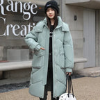 Manteau à capuche solides à grandes poches pour femmes