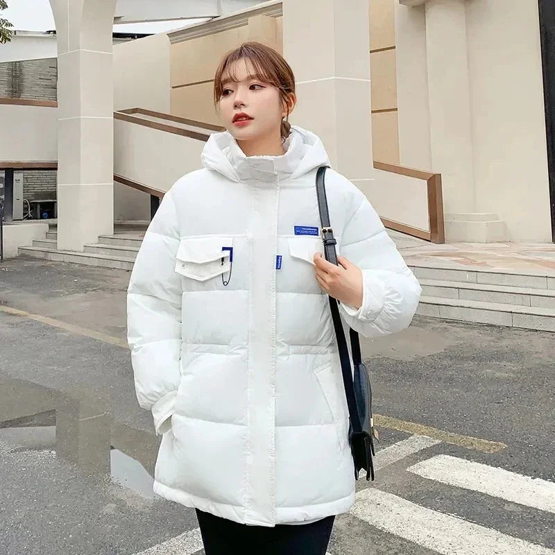 Manteau d'hiver à capuche pour femmes