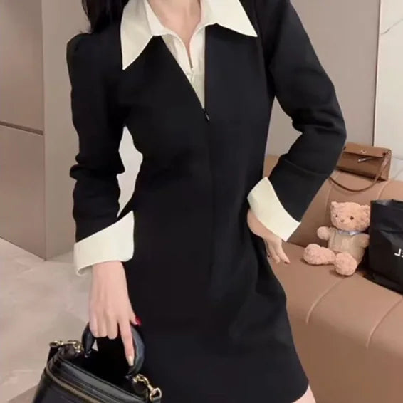 Robe moulante à manches longues pour femmes