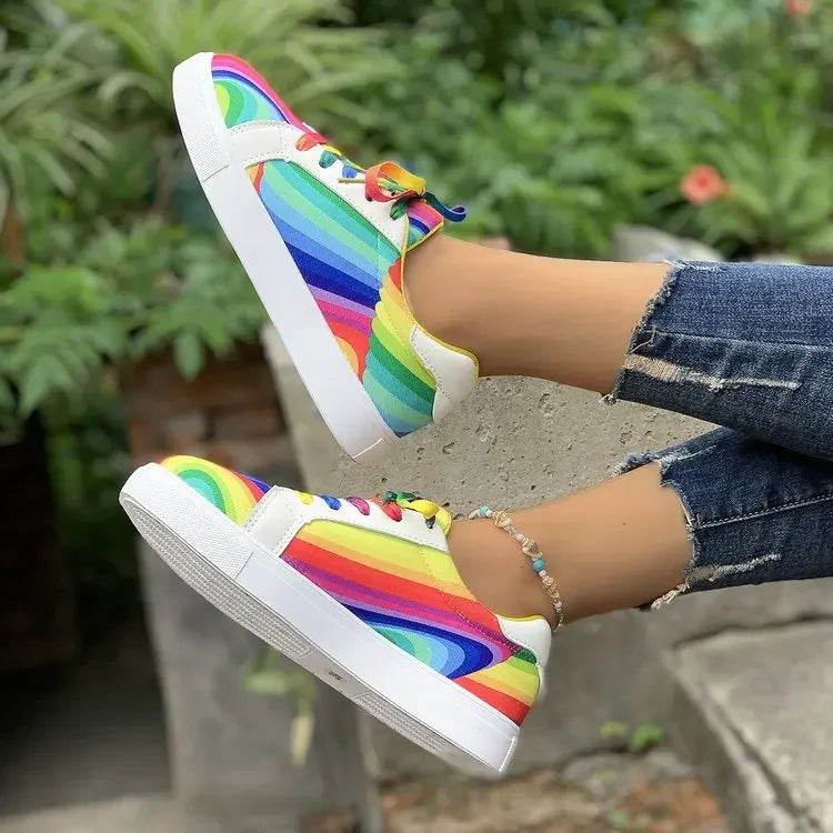 Chaussures en toile style coréen pour femmes