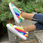 Chaussures en toile style coréen pour femmes