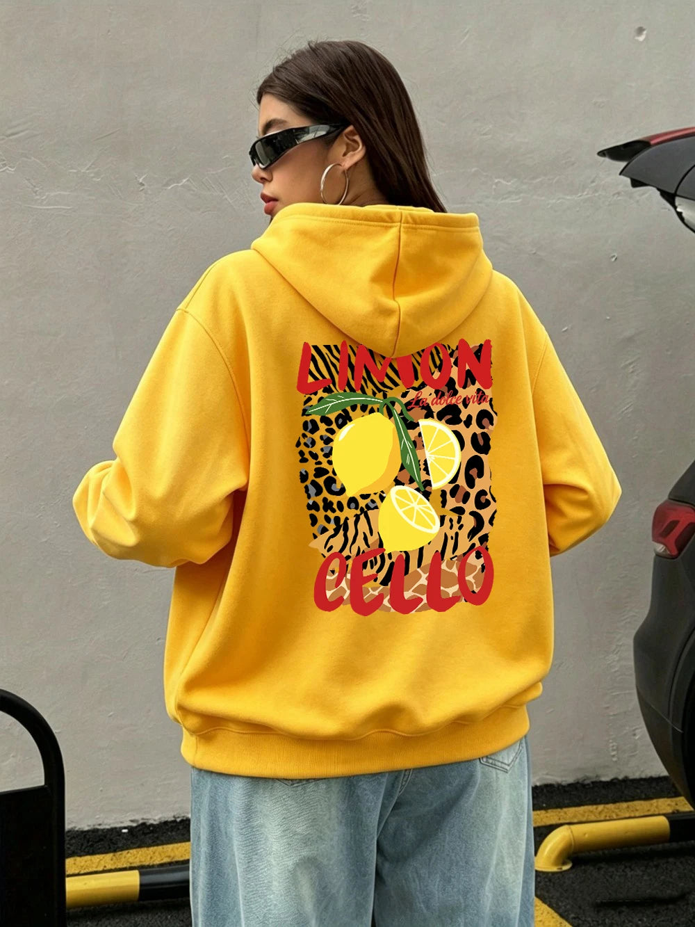 Sweat-shirts à capuche imprimés Limon Cello pour femmes