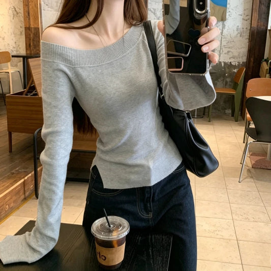 Pull Asymétrique Femme – Maille à Une Épaule