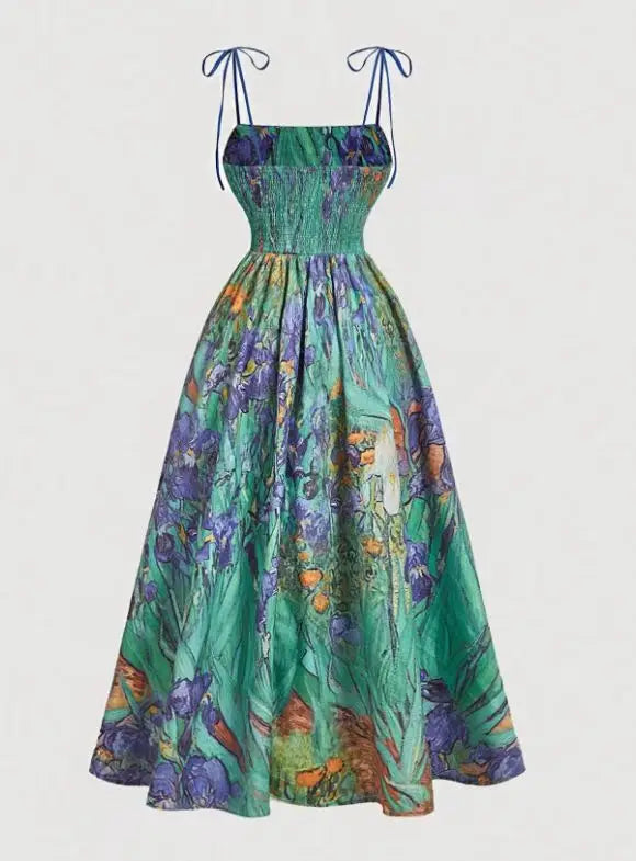 Robe élégante et intellectuelle à imprimé floral pour femmes