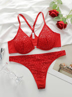 Ensemble de lingerie sexy à imprimé léopard pour femmes