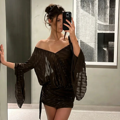 Robe Moulante Femme – Maille et Col V
