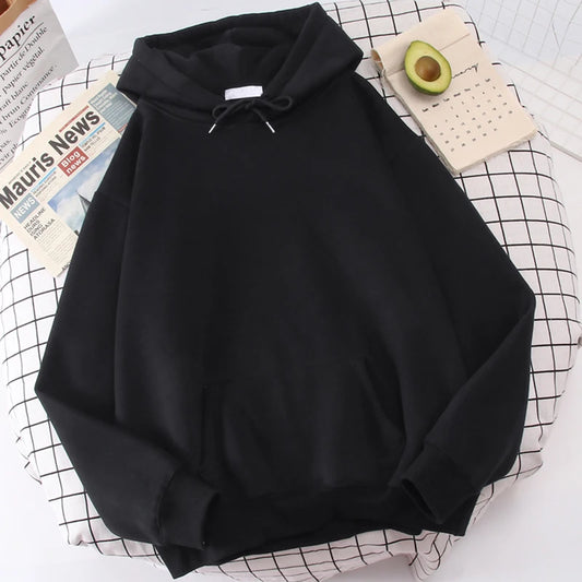 Sweat à Capuche Uni Femme – Style Décontracté