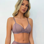 Soutien-gorge sans armatures en maille scintillante pour femmes
