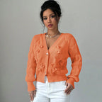Pull tricoté à manches longues pour femmes
