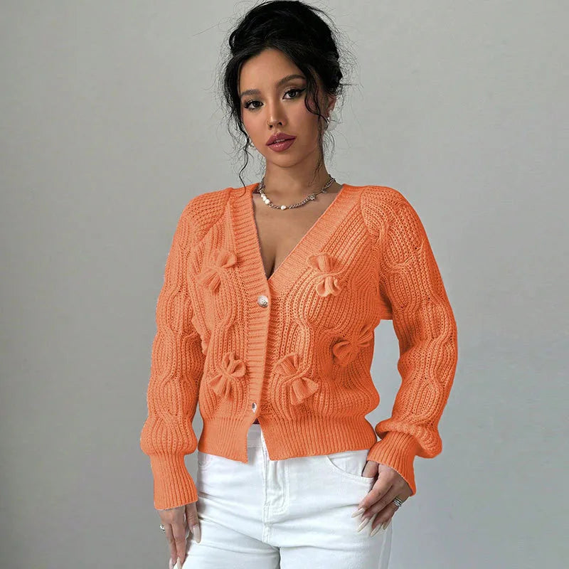 Pull tricoté à manches longues pour femmes