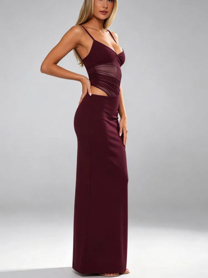 Robe Longue Sirène Femme – Maille Transparente