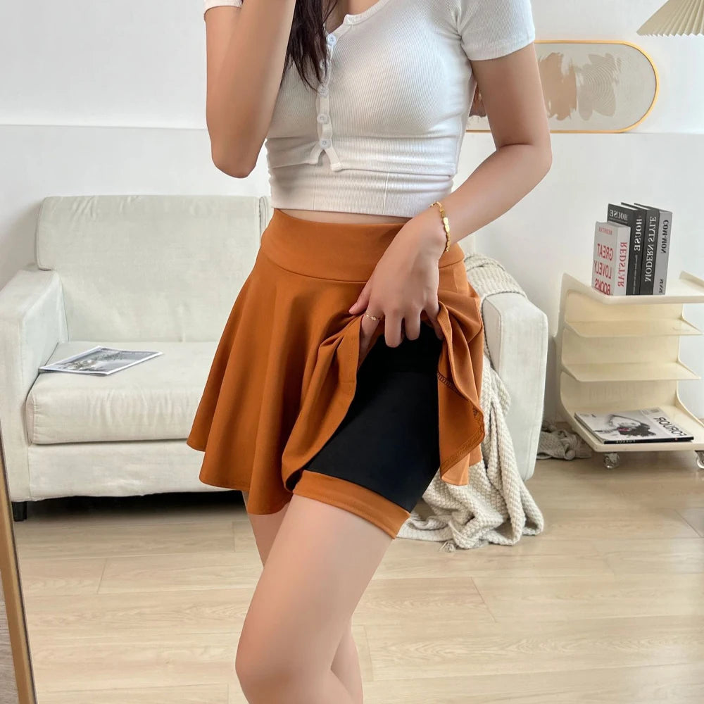 Jupe short plissée pour femmes