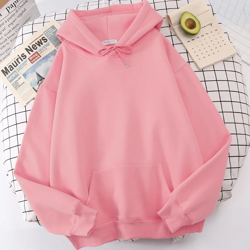 Sweat à Capuche Uni Femme – Style Décontracté