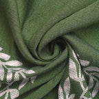 Robe longue verte à volants pour femmes