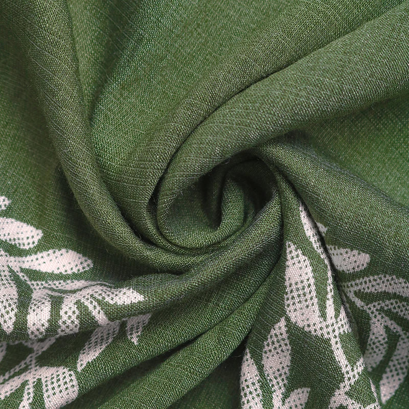 Robe longue verte à volants pour femmes