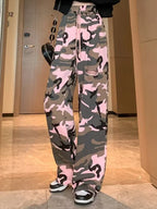 Pantalon à trous imprimé pour femmes