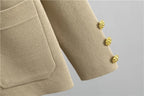 Ensembles de pulls en tricot et pantalon ample taille haute pour femmes
