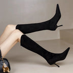 Bottes hautes vintage pointues pour femmes