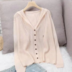 Cardigan en tricot évidé pour femmes