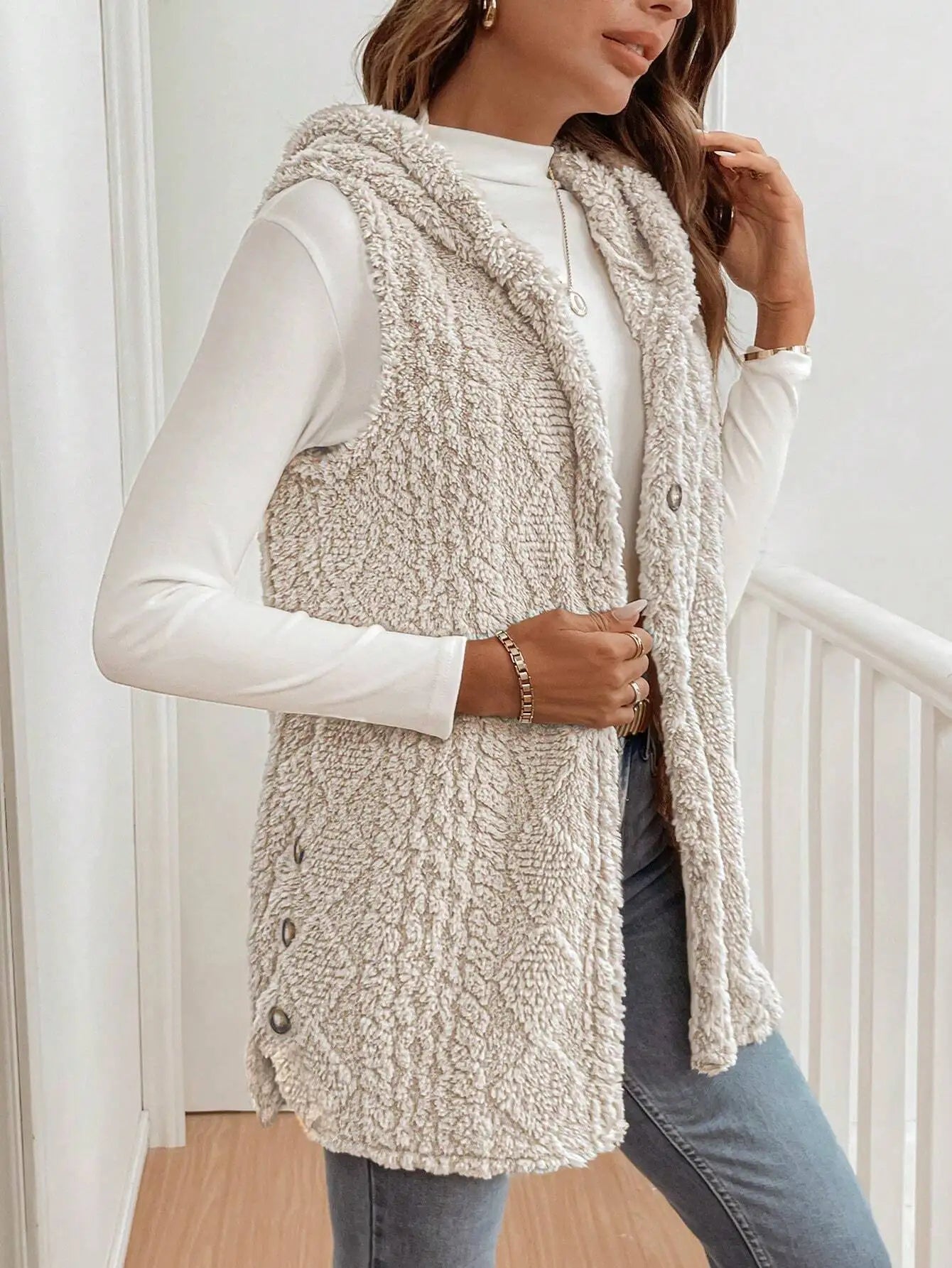 Gilet ample sans manches pour femmes