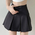 jupe plissée taille haute pour femmes