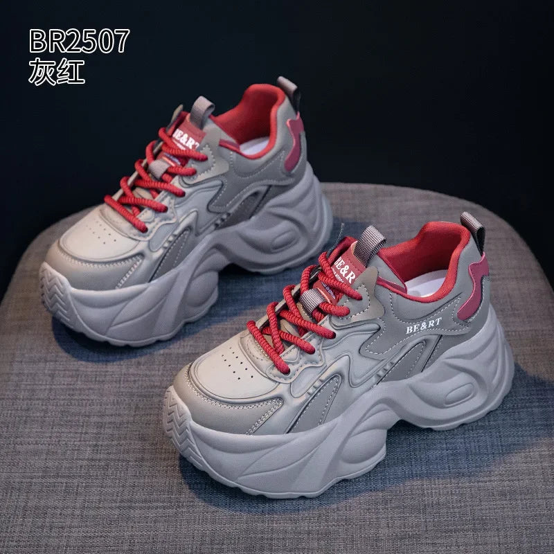 Basket en cuir véritable pour femmes