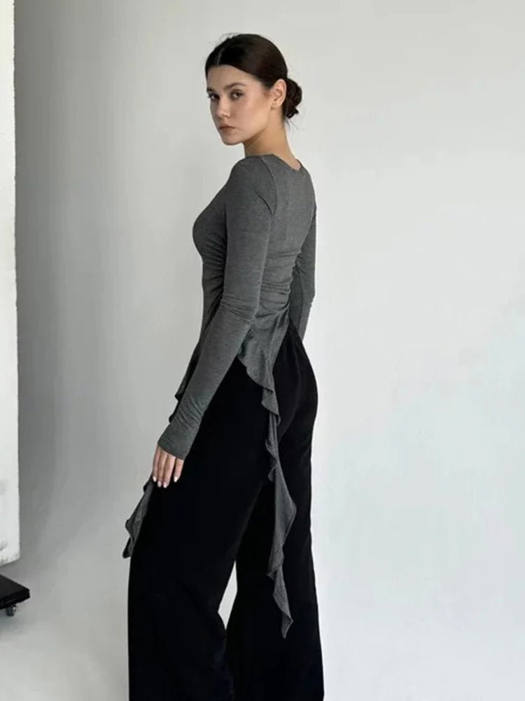 T-shirts à franges irrégulières pour femmes