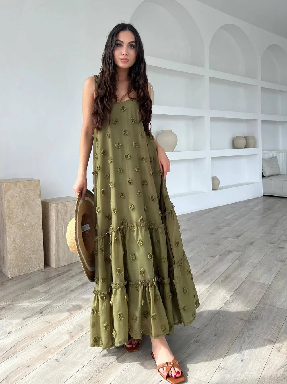 Robe de soirée à la mode fleurs 3D pour femmes