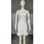 Robe courte en maille pour femmes