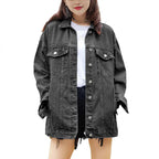 Veste en jean à manches longues pour femmes