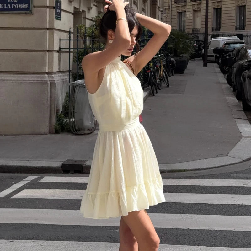 Robe mini sans manches pour femmes