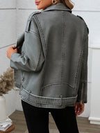 Veste en simili cuir Streetwear pour femmes