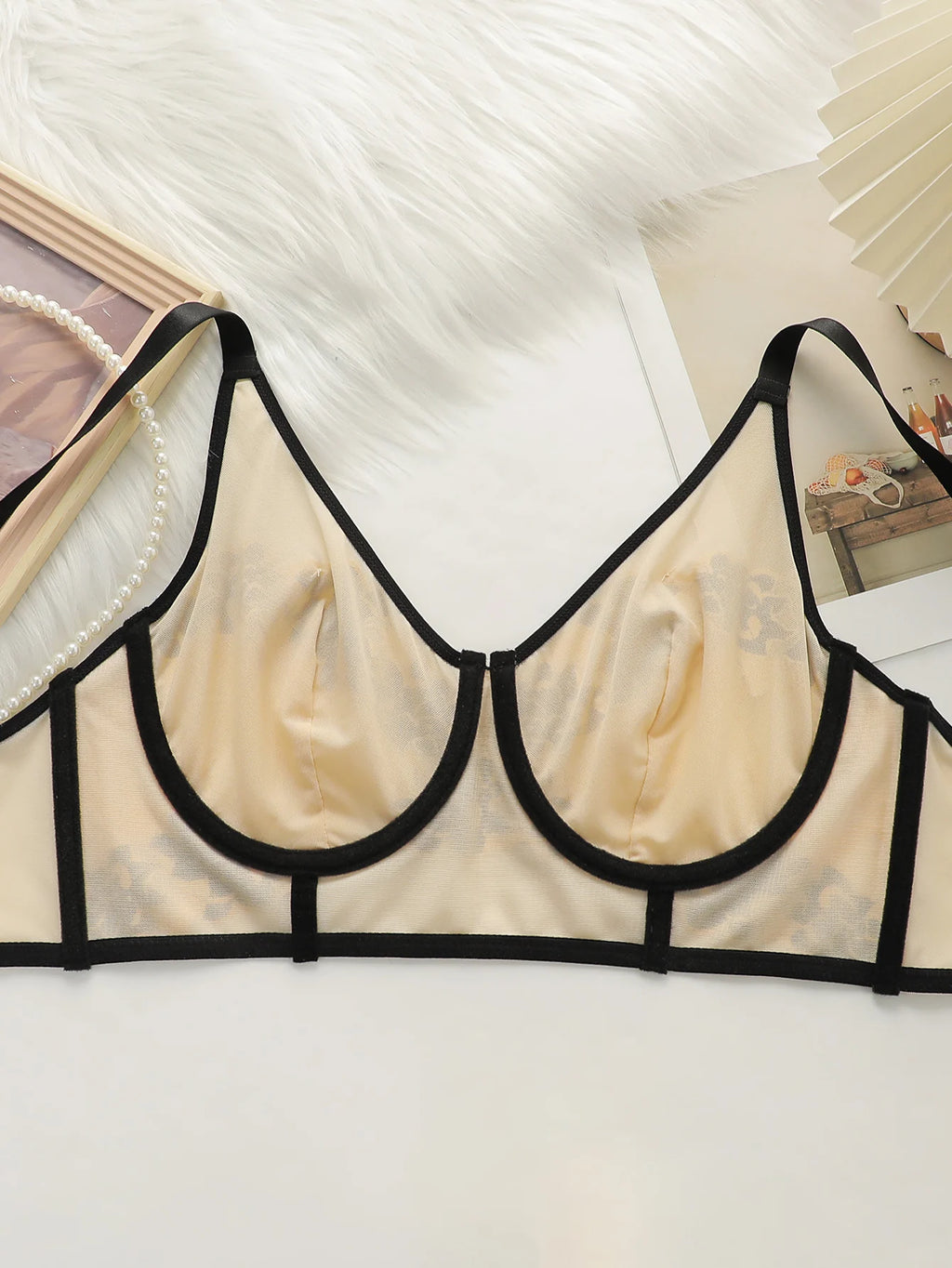 Soutien-gorge sexy en dentelle brodée pour femmes