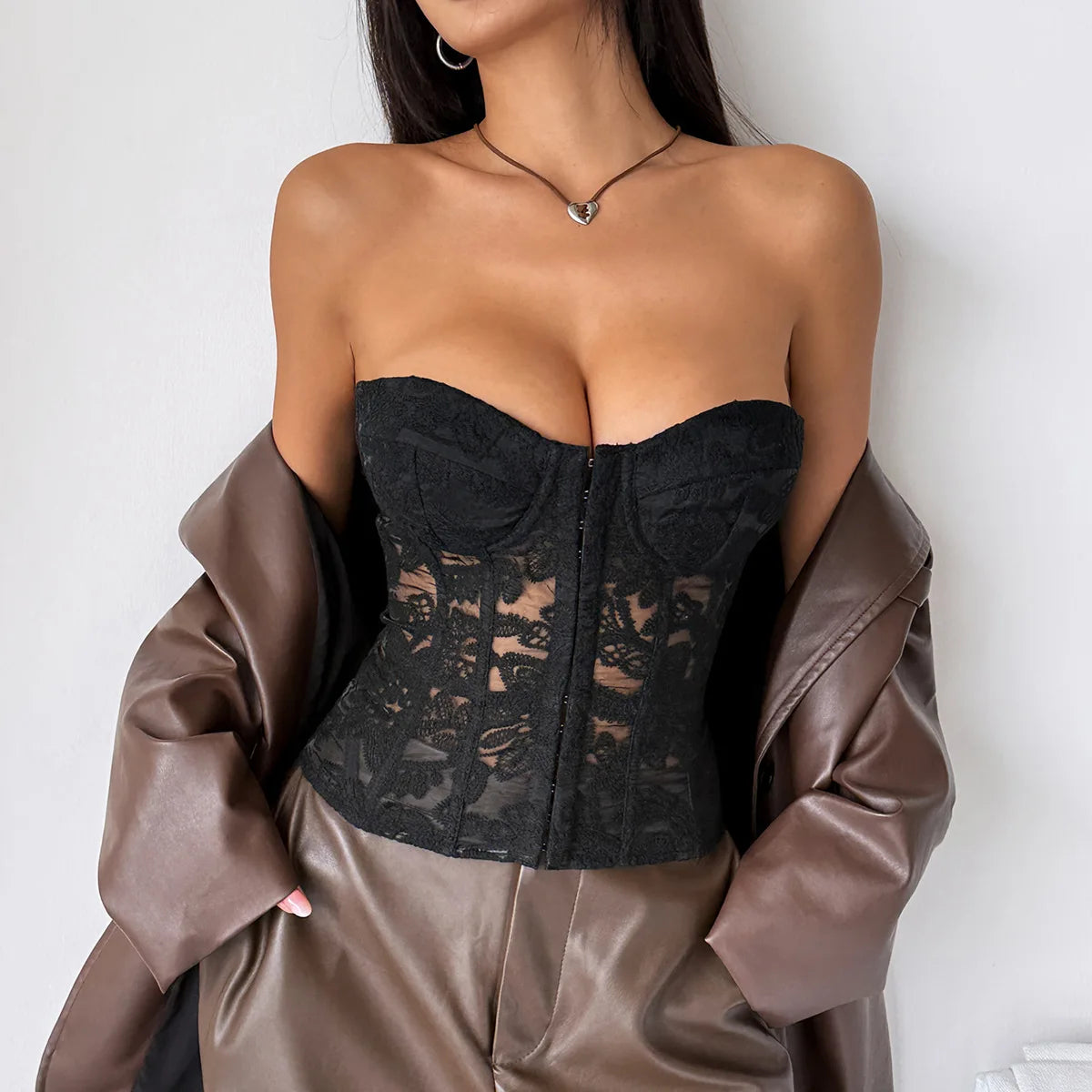 Corsets dos nu dentelle pour femmes