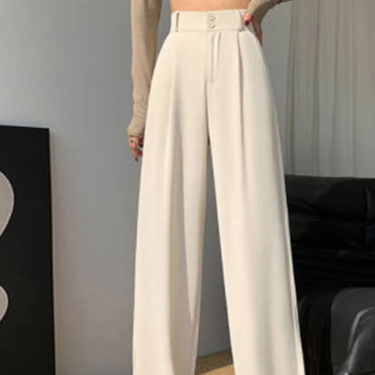 Pantalon large taille haute pour femmes