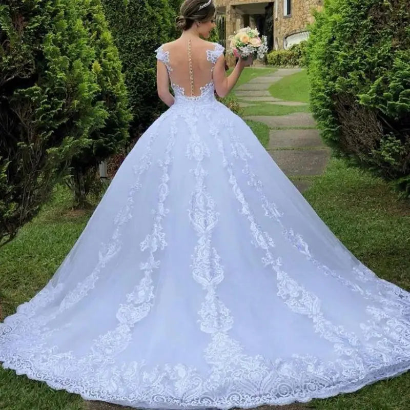 Robe de mariée de luxe en dentelle pour femmes