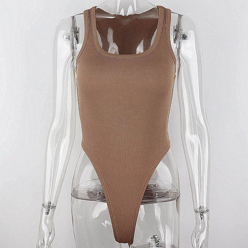 Body en tricot sans manches pour femmes