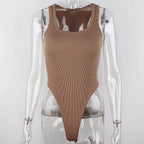 Body en tricot sans manches pour femmes